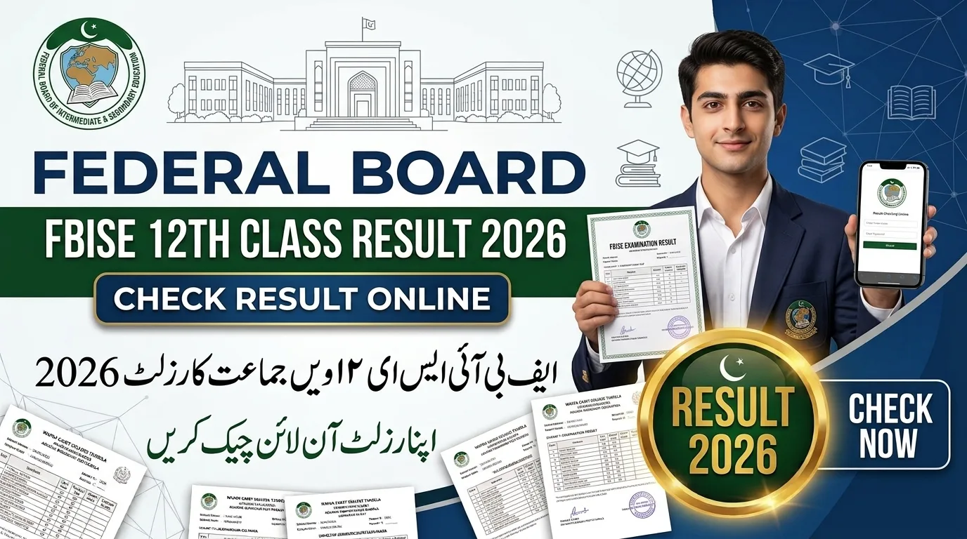 FBISE 12th Class Result 2026 Check By Name Roll Number